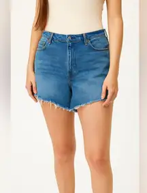 Abercrombie Curve Love Dad Shorts Women’s Size 37/24 High Rise Relaxed Denim NWT
