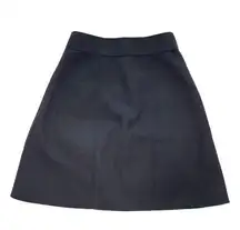 HUGO BOSS Runway Collection Navy Blue Textured A-Line Mini Skirt