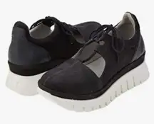 Fly London Bump 129Fly Chunky Platform Trainers Sneakers Black Sz EU 41 US 10