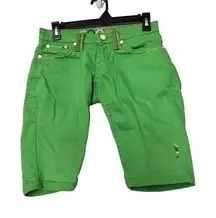 Coogi embroidered shorts green denim size 1/2‎