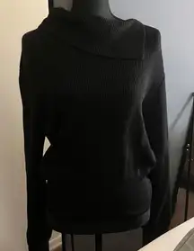 Milly Black Cowl Neck Sweater