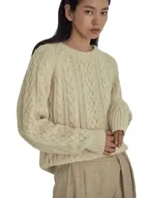 - #130 CYNTHIA ROWELY CREAM WOOL SWEATER