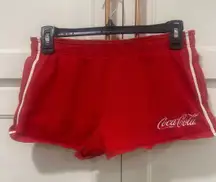 Coca-Cola Forever 21 Women's Red Embroidered Logo Active Running Shorts Small