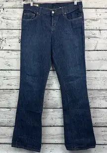 Abercrombie & Fitch Boot Cut Denim Button Fly Blue Jeans [Size 8 Long]‎