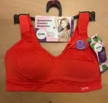 New Women’s Kindly Yours Modal Spandex bra/Sports Bra Red/Pink size Small