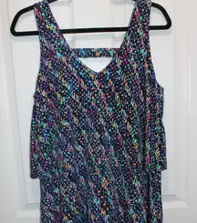 Multicolor Sleeveless Flowy Dress NWT size M Made in USA