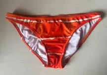 orange tie dye low rise bikini bottoms