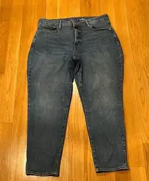 OLD navy high-rise O.G. Straight secret -slim pockets jeans size 16 .