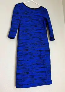 Julia Jordan blue black body con midi dress 6