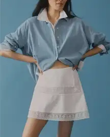 ANTHROPOLOGIE Mare Mare Lace Trim Craft Mini Skirt Size 1X NEW