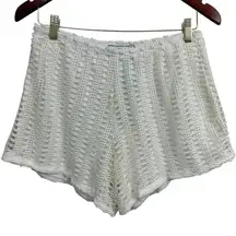 L&B Crochet Shorts, XL, White