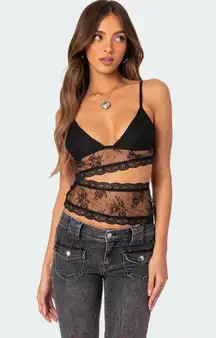 Edikted Black lace top