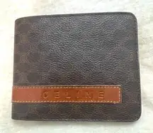 Preloved CELINE Macadam Blason Logo Folded Wallet Brown Vintage