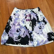 Tahari women’s purple flower cotton skirt size 12