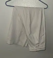 White Mng cropped dress pants