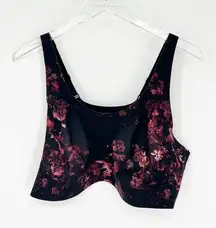 Knix Floral Revolution Adjustable Pullover Bra XXXXL Black