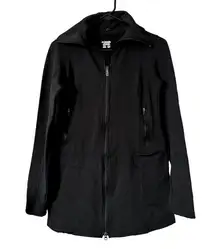 Columbia Light Weight Jacket SM Full Zip Black Turtleneck Long‎ Sleeve Pockets