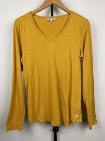 Toad & Co Marley Mustard Long Sleeve Athleisure Outdoor Gorpcore T-Shirt Size M