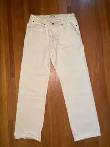 Abercrombie & Fitch White The 90's Baggy Low Rise Jeans 30/10R