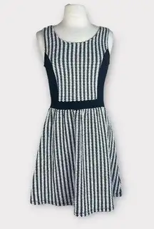 Charming Charlie | Retro  Black Check Print Fit and Flare Dress | Small