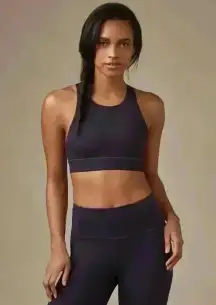 Lululemon Fast And Free Black Grape Bra, Size 6