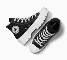 Converse All Star Chuck Taylor Black Lugged Canvas High Top Sneakers Size 7 $80