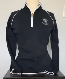 Clover by Bobby Jones Trump National Bedminster Black Half-Zip Sweater