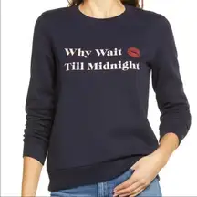 1901 Why Wait Graphic Sweatshirt navy sweater