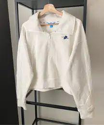 NWT Prince Cropped Quarter Zip Pullover