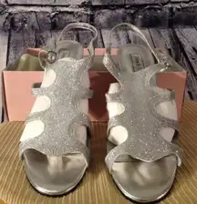 Cute Silver  Touch Ups High Heeled Sandals✨🎁🎄