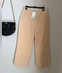 Sezane Pantalon Martin Crop Trousers Beurre, Size 40/8