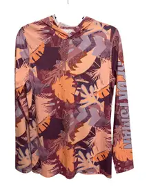 World Wide Sportsman Hoodie Womens XL Tropical 3D Cool Sublimated UPF 50 NWT