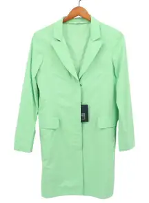 New Fedeli Green Lightweight Button Front Longline Jacket S