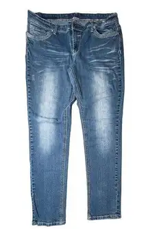 Twenty One Black by Rue 21 Low Rise Boyfriend Fade Stretch Blue‎ Jeans sz 5/6