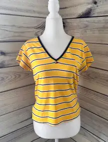 Vintage  Tommy Jeans Yellow Striped T-Shirt