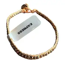 Express Braided Gold-Tone Bracelet