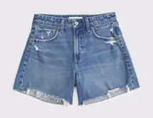 Abercrombie & Fitch the Dad Short High Rise Jean Shorts