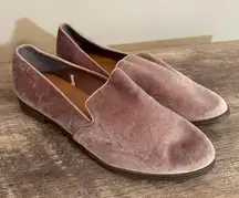 Gap Velvet Slip On Loafers Shoes Women’s Size 8 Iced Taupe Business Casual