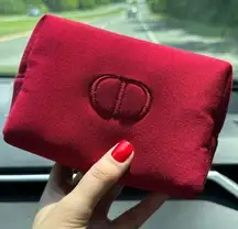 Christian Dior Cosmetic Makeup Pouch Bag Red