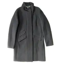 J.Crew NWT  Cocoon Coat in Black Italian Stadium-Cloth Wool Jacket 00