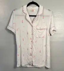 In My Sundays Champange Print Short sleeve and Short Size Small