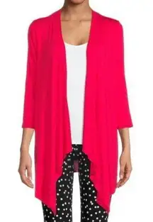 Cyrus Cardigan Coral Multicolor Floral Print Sheer Casual Business Neutral