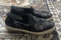 Rothy’s The Sneaker Gray Camo Slip On Shoes