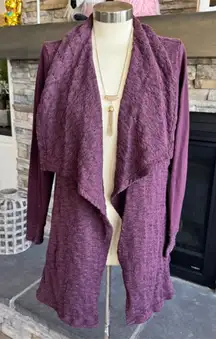 Max Jeans Plum Draped Cardigan