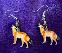 Wildlife Howling Wolf Earrings