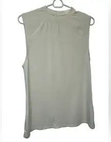 Skims Mock Neck Cream Sleeveless Top