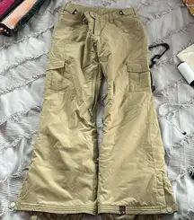Roxy tan Snow Snowboarding Winter Zipper Pocket Pants Size medium