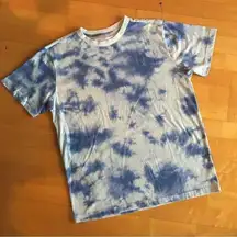 Original Use Tie Dye Short Sleeve Tee, Aqua, Blue, Size M