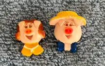Two Adorable Pigs Mr & Mrs Pig Pins Brooches Pin Brooch