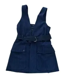 Marissa Webb Navy Pinstripe Vest Blazer Dress Sz M